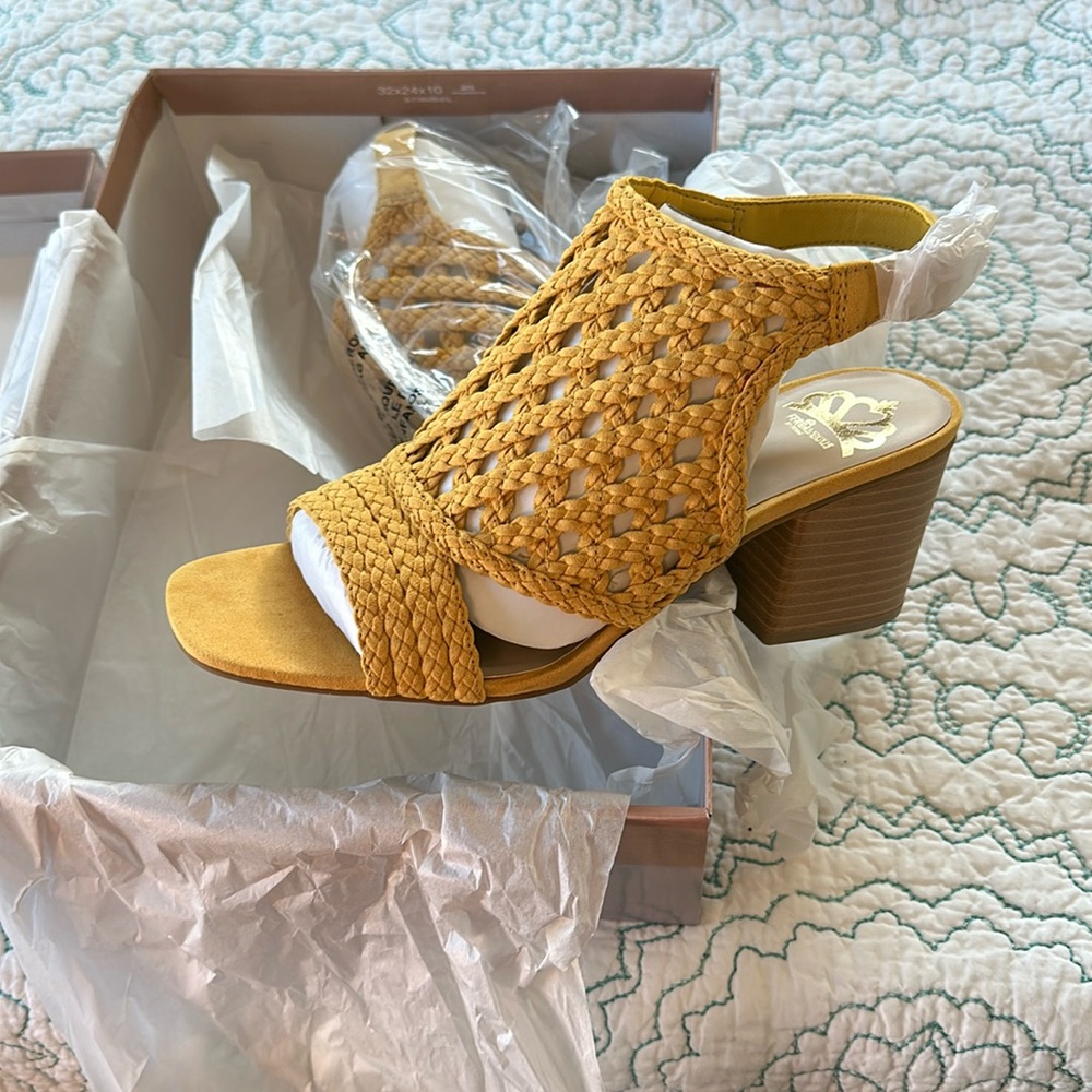 Fergalicious by Fergie basket weave sandals